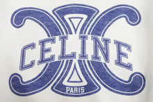 Load image into Gallery viewer, 新品同様 CELINE セリーヌ 半袖Ｔシャツ トリオンフ ロゴ 2X58B671Q ホワイト レッド コットン サイズXS 中古 54952
