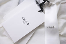 Load image into Gallery viewer, 新品同様 CELINE セリーヌ 半袖Ｔシャツ トリオンフ ロゴ 2X58B671Q ホワイト レッド コットン サイズXS 中古 54952