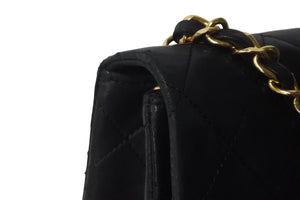 CHANEL シャネル ショルダーバッグ ミニマトラッセ ココマーク ブラック 1番台 ラムスキン ゴールド金具 美品 中古 54983