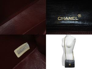 CHANEL シャネル ショルダーバッグ ミニマトラッセ ココマーク ブラック 1番台 ラムスキン ゴールド金具 美品 中古 54983