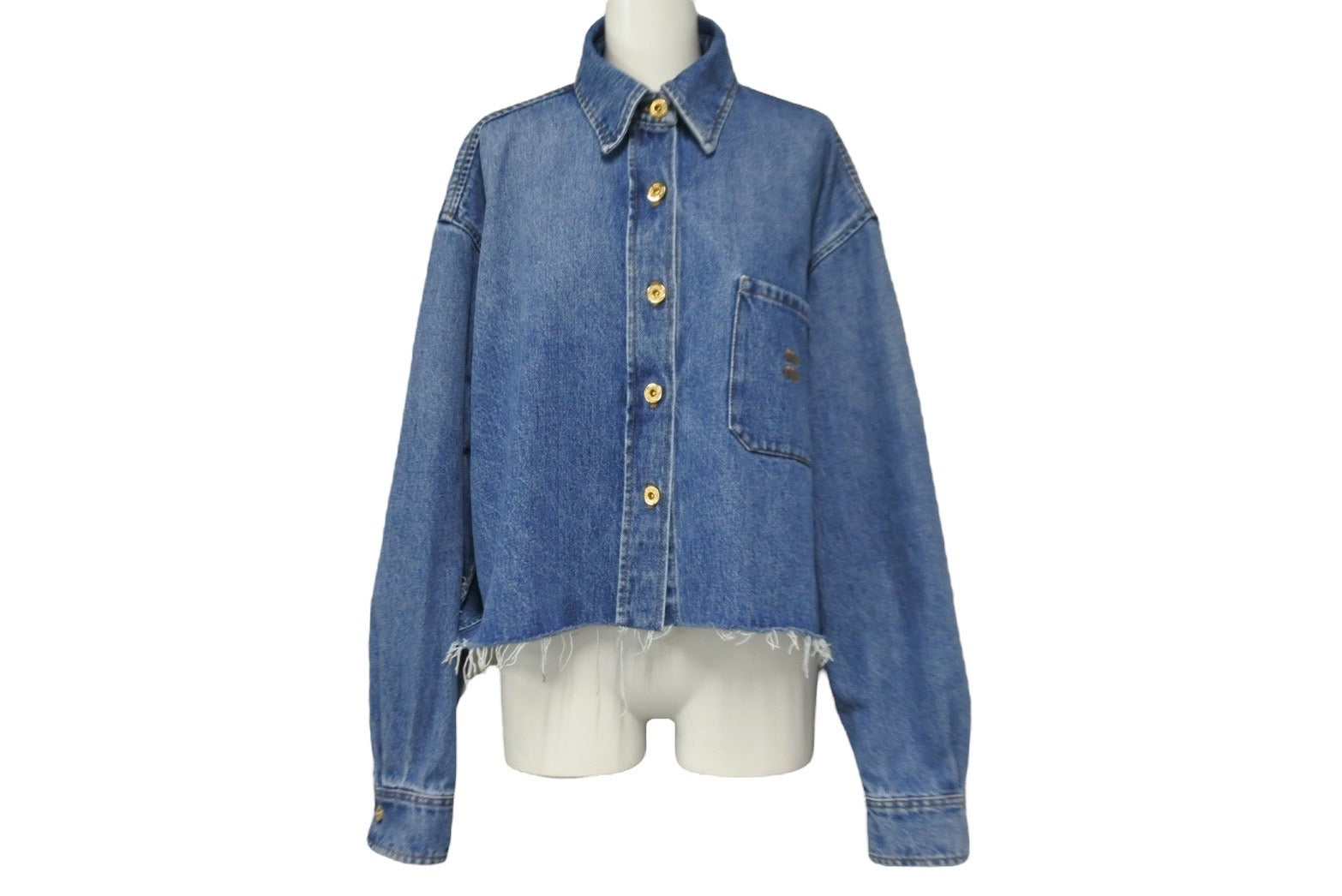 MIUMIU 青色 ジャンパー　ブルゾン　40 中古・古着通販】MIU MIU (ミュウミュウ) モヘアブルゾン