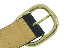 Celine セリーヌ ベルト チェーンベルト ブラック ゴールドチェーン パテントレザー 美品 中古 55053