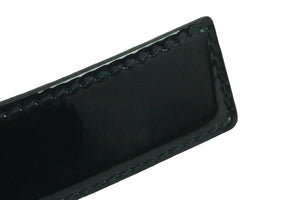 Celine セリーヌ ベルト チェーンベルト ブラック ゴールドチェーン パテントレザー 美品 中古 55053