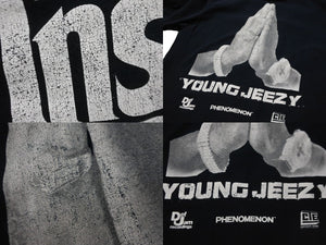 PHENOMENON フェノメノン 半袖Ｔシャツ トップス young jeezy defjam コットン ブラック ホワイト メンズ サイズL 良品 中古 55057