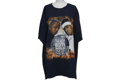 Foot Locker フットロッカー 半袖Ｔシャツ ラップT ヴィンテージ ジェイジー Rケリー 2004ワールドツアー ネイビー 美品 中古 55058