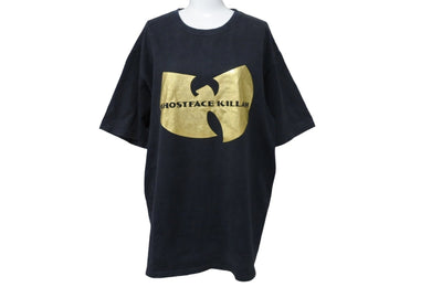 SWAGGER スワッガー × GHOSTFACE KILLAH ゴーストファイスキラー コラボ 半袖Ｔシャツ コットン ブラック ゴールド 良品 中古 55060