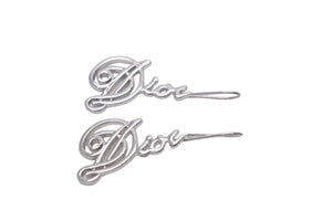 極美品 Christian Dior クリスチャンディオール ロゴ ピアス シルバー ジュエリー アクセサリー 小物 6g 中古 55115