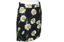 Load image into Gallery viewer, 極美品 DOLCE&amp;GABBANA ドルチェアンドガッバーナ ひまわり柄 スカート ブラック 花柄 ボトムス L52113 サイズ11/12 中古 55132