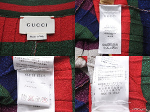 極美品 GUCCI グッチ ラメ マルチカラー スカート キッズサイズボトムス 薄手 414158 X7375 サイズ12 中古 55135 