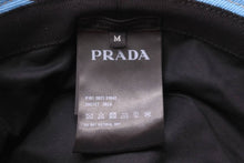 画像をギャラリービューアに読み込む, PRADA プラダ 2HC137 即完売品 バケットハット ストライプ トライアングルロゴ コットン サイズM 美品 中古 55150 