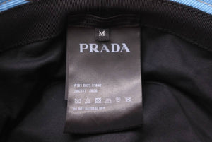 PRADA プラダ 2HC137 即完売品 バケットハット ストライプ トライアングルロゴ コットン サイズM 美品 中古 55150 