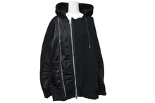 画像をギャラリービューアに読み込む, Sacai サカイ スウェット ブルゾン SPONGE SWEAT HOODIE 23-03173M AW23 再構築 ブラック ネイビー サイズ4 美品 中古 55152 