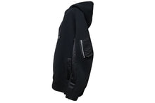 画像をギャラリービューアに読み込む, Sacai サカイ スウェット ブルゾン SPONGE SWEAT HOODIE 23-03173M AW23 再構築 ブラック ネイビー サイズ4 美品 中古 55152 