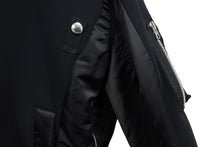 画像をギャラリービューアに読み込む, Sacai サカイ スウェット ブルゾン SPONGE SWEAT HOODIE 23-03173M AW23 再構築 ブラック ネイビー サイズ4 美品 中古 55152 
