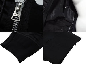 Sacai サカイ スウェット ブルゾン SPONGE SWEAT HOODIE 23-03173M AW23 再構築 ブラック ネイビー サイズ4 美品 中古 55152 