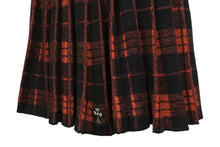 Load image into Gallery viewer, CHROME HEARTS クロムハーツ スカート チェック柄 CHクロス レッド ブラック カシミヤ シルバー925 サイズS 美品 中古 55156