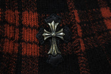Load image into Gallery viewer, CHROME HEARTS クロムハーツ スカート チェック柄 CHクロス レッド ブラック カシミヤ シルバー925 サイズS 美品 中古 55156