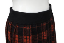 Load image into Gallery viewer, CHROME HEARTS クロムハーツ スカート チェック柄 CHクロス レッド ブラック カシミヤ シルバー925 サイズS 美品 中古 55156
