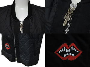 CHROME HEARTS × Matty Boy クロムハーツ マッティボーイ ナイロン キルティング ベスト ブラック 口 サイズL 美品 中古 55165
