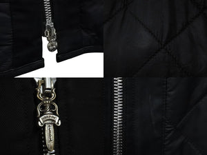 CHROME HEARTS × Matty Boy クロムハーツ マッティボーイ ナイロン キルティング ベスト ブラック 口 サイズL 美品 中古 55165