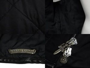 CHROME HEARTS × Matty Boy クロムハーツ マッティボーイ ナイロン キルティング ベスト ブラック 口 サイズL 美品 中古 55165