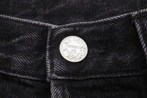 VETEMENTS ヴェトモン デニムパンツ フロントロゴプリント スキニーデニム 20AW 14038 WAH21PA135 シルバー金具 美品 中古 55196 