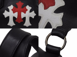 CHROME HEARTS DOMINO CRS PATCH DAFFLE BAG ドミノ クロスパッチ ダッフルバッグ ブラック 中古 55205