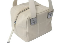 Load image into Gallery viewer, CHANEL シャネル ハンドバッグ チョコバー ココマーク キャンバス レザー ベージュ シルバー金具 8番台 2003年 美品 中古 55234