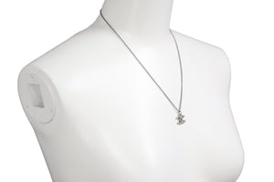 CHANEL シャネル ネックレス チョーカー ココマーク ラインストーン シルバー チェーン P13V 美品 中古 55253