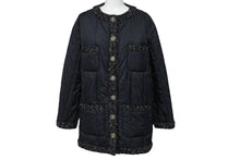 Load image into Gallery viewer, 新品同様 CHANEL シャネル ジャケット ブルゾン ココマーク ブラック ポリアミド ツイード 38 P60016V45660 中古 55268