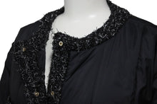 Load image into Gallery viewer, 新品同様 CHANEL シャネル ジャケット ブルゾン ココマーク ブラック ポリアミド ツイード 38 P60016V45660 中古 55268