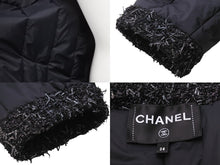 Load image into Gallery viewer, 新品同様 CHANEL シャネル ジャケット ブルゾン ココマーク ブラック ポリアミド ツイード 38 P60016V45660 中古 55268