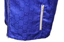 画像をギャラリービューアに読み込む, 極美品 GUCCI グッチ 日本限定 GUCCI Off The Grid ジップアップジャケット GG柄 ブルー ポリリアミド 42 631892 Z8AK7 中古 55269 