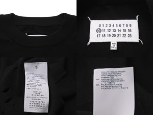 極美品 Martin Margiela マルタンマルジェラ ニット ブラック レーヨン ポリエステル サイズS S50HA0563 S15168 中古 55274