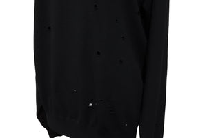 極美品 Martin Margiela マルタンマルジェラ ニット ブラック レーヨン ポリエステル サイズS S50HA0563 S15168 中古 55274