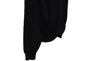 極美品 Martin Margiela マルタンマルジェラ ニット ブラック レーヨン ポリエステル サイズS S50HA0563 S15168 中古 55274