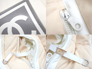 CHANEL シャネル ダウンジャケット スキージャケット スポーツライン P18542W02854 2001年秋 ホワイト ベージュ 42 美品 中古 55276