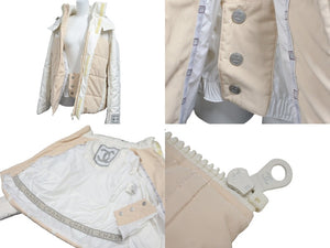 CHANEL シャネル ダウンジャケット スキージャケット スポーツライン P18542W02854 2001年秋 ホワイト ベージュ 42 美品 中古 55276