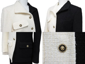 極美品 CHANEL シャネル セットアップ ジャケット スカート ツイード サイズ34/36 P64582V19676 P56912V30555 中古 55280
