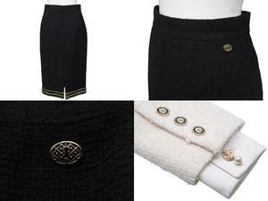 極美品 CHANEL シャネル セットアップ ジャケット スカート ツイード サイズ34/36 P64582V19676 P56912V30555 中古 55280
