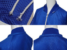 Load image into Gallery viewer, GUCCI グッチ メッシュ フード ジャケット ブルー ジップ ロゴ トップス パーカー 切り替え 511793 X9S68 サイズXS 美品 中古 55282