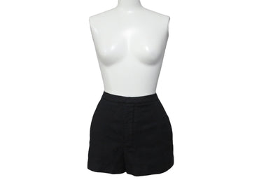 SAINT LAURENT サンローラン ショートパンツ ボトム サイズF34 155/60Y コットン ブラック ゴールド金具 美品 中古 55284 