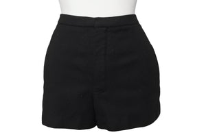 SAINT LAURENT サンローラン ショートパンツ ボトム サイズF34 155/60Y コットン ブラック ゴールド金具 美品 中古 55284 