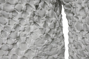 極美品 ISSEY MIYAKE イッセイミヤケ ジャケット 3D スチームストレッチ 2016AW ホワイト サイズ3 IM63-FA001-11 中古 55290