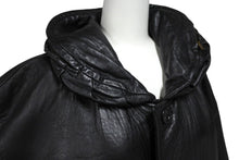Load image into Gallery viewer, ISSEY MIYAKE イッセイミヤケ ジャケット ツモリチサト ショールカラー 80s ヴィンテージ ブラック 羊革 M RQ63010 良品 中古 55294
