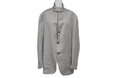 ISAIA イザイア ジャケット テーラードジャケット ブラウン ベェージュ イタリア製 メンズ 男性用 サイズ 50 美品 中古 55296
