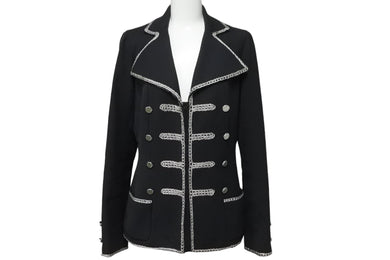 CHANEL シャネル ジャケット ココマークボタン ナポレオン 06P P28757V18249 ブラック コットン サイズ36 良品 中古 55299