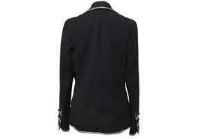 CHANEL シャネル ジャケット ココマークボタン ナポレオン 06P P28757V18249 ブラック コットン サイズ36 良品 中古 55299
