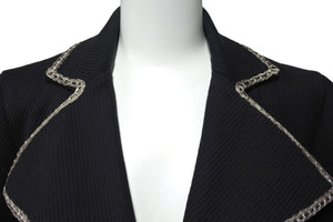 CHANEL シャネル ジャケット ココマークボタン ナポレオン 06P P28757V18249 ブラック コットン サイズ36 良品 中古 55299