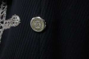 CHANEL シャネル ジャケット ココマークボタン ナポレオン 06P P28757V18249 ブラック コットン サイズ36 良品 中古 55299
